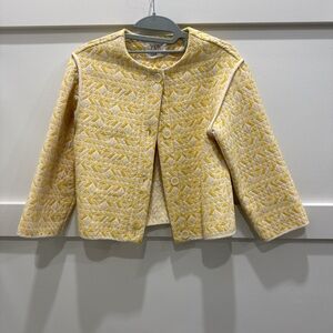 Zara Yellow Patterned Kids Jacket